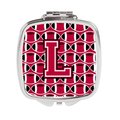 Carolines Treasures Letter L Football Crimson and White Compact Mirror CJ1079-LSCM